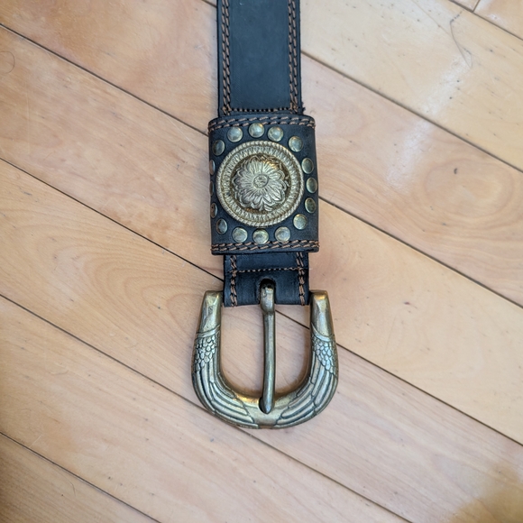 Vtg Doppia Vita Leather Belt - Picture 6 of 6